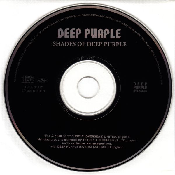CD, Deep Purple - Shades Of Deep Purple